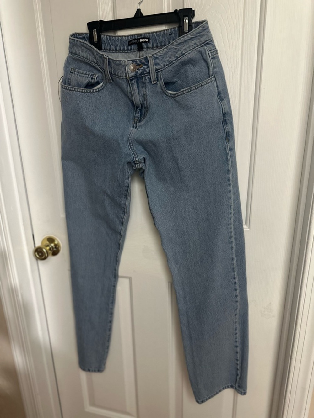 Fashion Nova Light Blue High Rise Mom Jeans